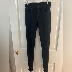 Citizen of humanity black rocket mid rise skinny jeans